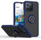 BORYA Shockproof Case for Honor X6/Honor X8 5G/Honor 70 Lite, Premium Translucent Frosted PC+TPU Bumper Silky Ultra Thin Matte Silicone Ring Magnetic Car Kickstand Cover, Royal Blue