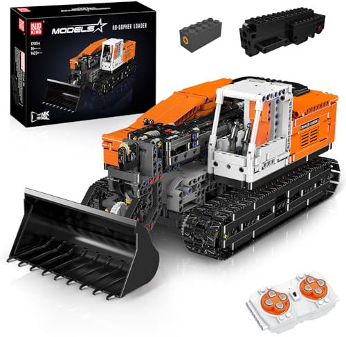 Mould King 17054 Technik Bulldozer Bausteine, APP Fernbedienung Raupen Teleskoplader mit Motoren Bausätze Spielzeug Geschenke für 14+ Jahre (1423 Teile)