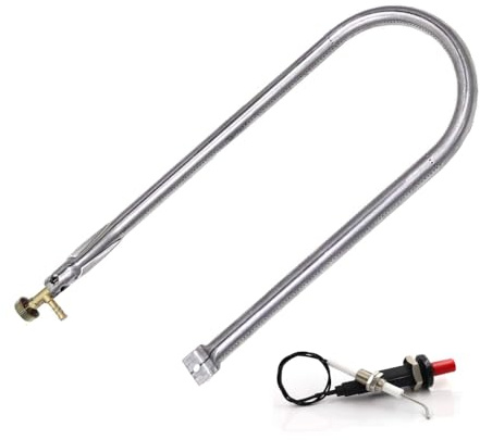 Bruciatore a Gas cm 55 a U ricambio universale per barbecue pietra ollare pietra lavica piastra ghisa (BRUCIATORE GAS METANO) Potenza 7 kw