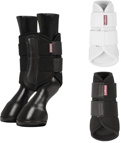 LeMieux Mesh Brushing Boots - Pair of Tough & Durable Boots - Fits Front or Back - Black - XLarge