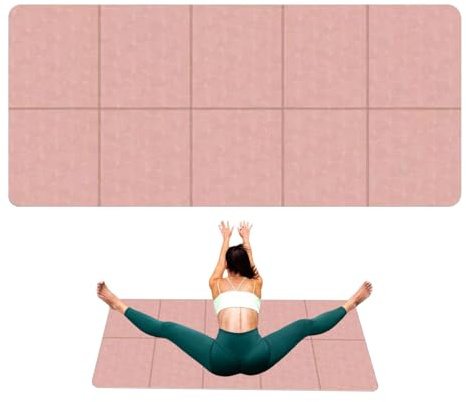 Alfombrilla de yoga extra gruesa para mujer, alfombrilla gruesa antideslizante para ejercicio y fitness para todo tipo de yoga, pilates y entrenamientos en el suelo, alfombrilla de ejercicio portátil