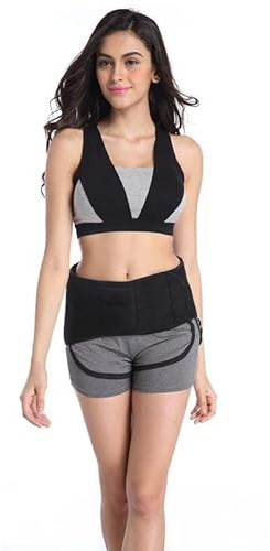 SAUNA DOCTOR Graphene Far Infrared Heating Belt Black 7.87x4.72 - 3-Temperature Adjustable for Lower Back Pain Relief, Sports Injury Recovery, Lumbar Care Gift for Seniors