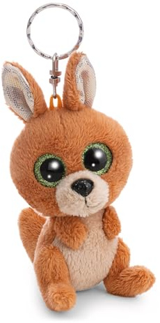 63042 Porte-clés Lubschis Kangourou Kanni-Manni 9 cm, Marron, Compagnon en Peluche pour Sac à Dos ou Sac, Porte-clés pour Petits et Grands