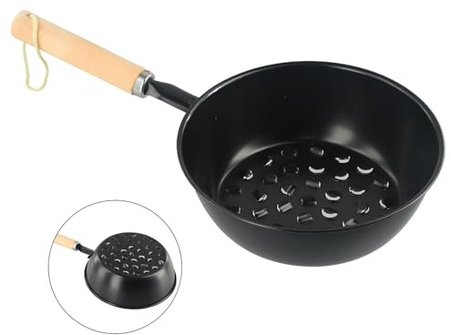 Opatiny Grillkamin Holzkohle Starter Topf mit Holzgriff und Grill Feueranzünder, Picknick und Familiengrill