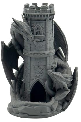 Wolfprint Drago Torre Cubo | DND Dice Tower Tabletop RPG P&P DSA Fantasy Dungeons Dragons
