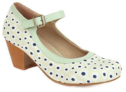 Scarpe Donna Mary Jane Heels Chunky Platform Pumps Cute Strawberry Print Pois Color Block Fiocco Retro Lolita Style Comfort Scarpe Eleganti per Cosplay Festa Daily Wear Casual Fashion