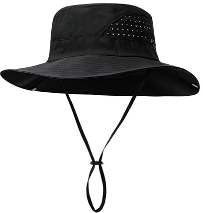AYPOW Chapeau de Soleil Respirant Léger pour Homme Femme, Large Bord UPF 50+ Imperméable Séchage Rapide Chapeaux de Seau Tout Temps Extérieur, Bob Chapeau de Pêcheur Safari Randonnée Voyage Bucket Hat