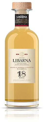 Libarna Grappa Riserva 70cl – da uve Barbera e Dolcetto invecchiata 18 mesi. Strutturata complessa. 42% vol.