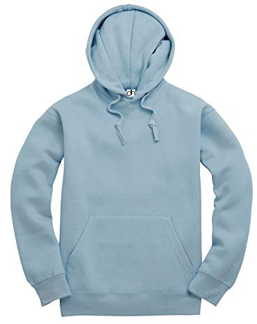 D&H CLOTHING UK premium vuxen unisex premium XS–6XL pullover tung blandad fleece jumper arbetskläder tröja huvtröjor topp enkel BNW unisex, Puderblå, XL