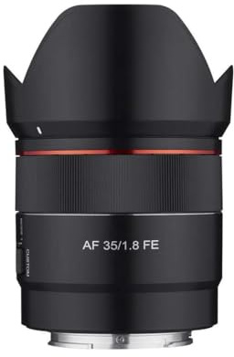 Rokinon AF 35mm F1.8 Full Frame Lens for Sony E – Auto Focus, Fast Aperture, Weather Sealed, Ultra Multi-Coated, 9-Blade Diaphragm, Lightweight, Compact, Custom Switch