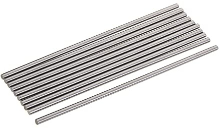 Hegebeck Round Steel Rod Straight HSS Round Shaft Rod Lathe Bar Stock Tool 2.7mm Diameter 100mm Long for Shaft Gear Drill Lathes DIY Craft Tool 10 Pcs