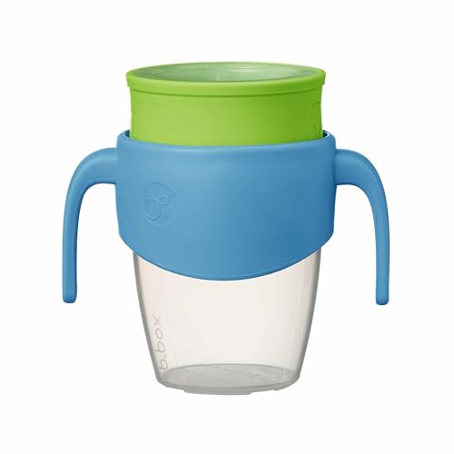 b.box 360 Vaso Aprendizaje & Vaso Infantil con Borde de Silicona | Antiderrame con Mecanismo de Cierre Ideal para Llevar | Apto para Lavavajillas | 250 ml