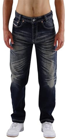 Picaldi® Zicco 472 Jeans | Loose & Relaxed Fit | Karottenschnitt Hose | Lässig & Locker Geschnitten (W38/L30, Eldorado)
