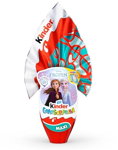 Kinder GranSorpresa Maxi Disney Frozen, Uovo di Pasqua Kinder 2026 di Finissimo Cioccolato al Latte con Sorpresa Disney Frozen, 220 g
