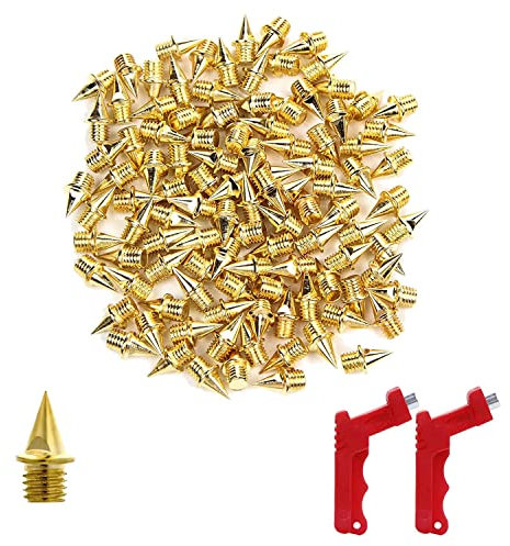 ISTOVO 120 StüCk 1/4 Track Spikes für Track Schuhe, Spikes für Country Short Laufschuhe mit Spike Wrench