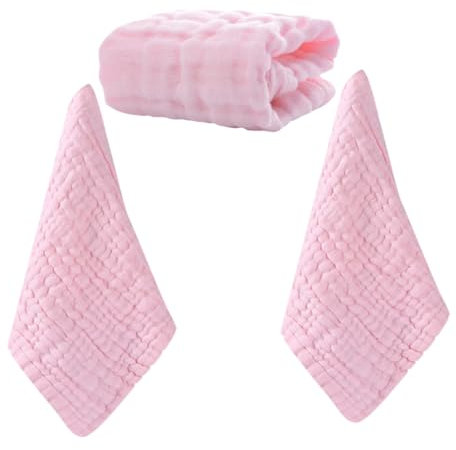 BESTonZON Musselintücher Baby Waschlappen Aus 100% Weiche Und Saugfähige Babytücher Für Neugeborene Perfekte Reinigungstücher Für Das Gesicht Und Die Hände Waschlappen Kinder
