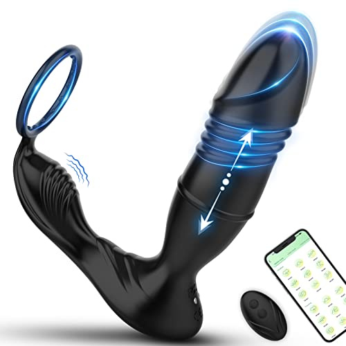 Consoladores Prostata Plug Anal Vibradores Anillo Vibrador Hombre con APP - Dildo Juguetes Sexuales Eróticos para Hombres Gay Pareja, Consolador Sex Toys de Pene Masajeador Estimulador Masturbador