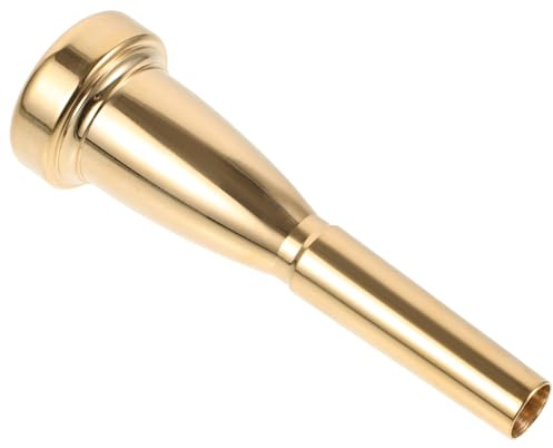 Beaupretty Trumpet Mouthpiece for Wind Instrument Accessory Trumpet Mouthpiece Replacement for Playing Part Mouth Shape Horns Gold Horn for Musical
