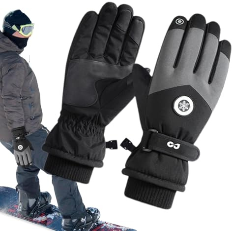 Uoqpty Guantes De Invierno para Mujeres, Ligeros Térmicos Impermeables con Forro Polar, Guantes De Invierno Cálidos para Running Y Nieve, Hombres Mujeres Adultas Correr Conducir Esquiar Cazar Escalar