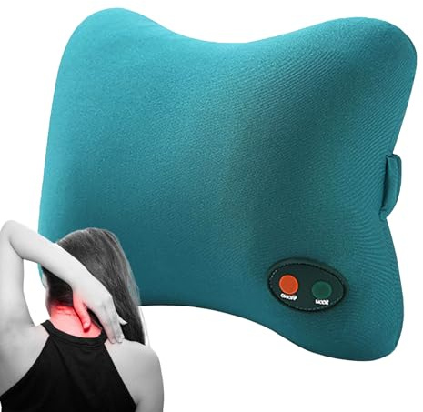 Oreiller de massage – Coussin de pétrissage électrique, coussin de soulagement vibrant, support de confort portable | Système de mouvement de nœud de tissu profond, fonction de chaleur apaisante à int