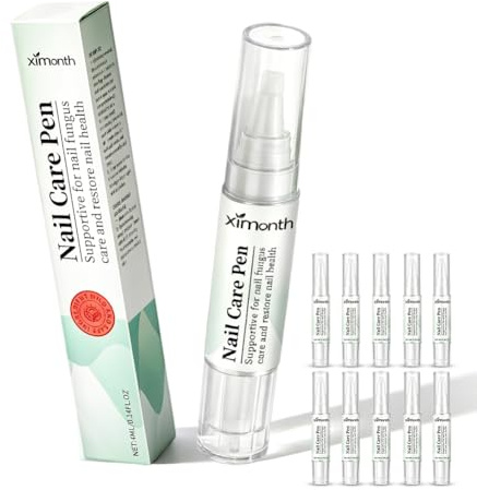 10 stycken nagelvårdspenna nagelsvamppenna, original nagelvård nagelvårdspenna för naglar och tånaglar med teeträdolja, aloe vera & E-vitamin, främjar nageltillväxt, 4 ml vardera