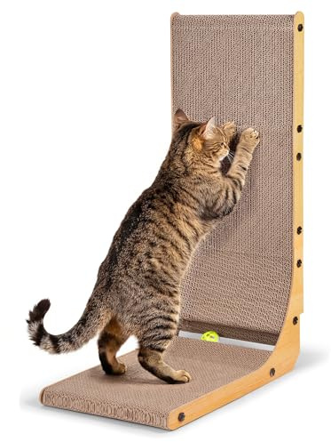 BASVII Tiragraffi per Gatti a Forma di L 68cm Protezione Divano e Parete