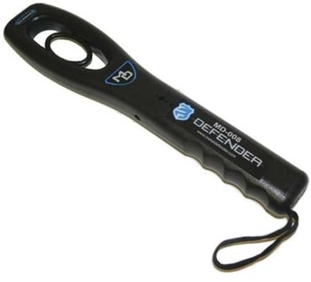 Handheld Metal Detector, LED, Black, 1 lb.