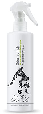 Silver Line Odor Vanish Unscented Spray for Pet accessories and living space by Nanosanitas