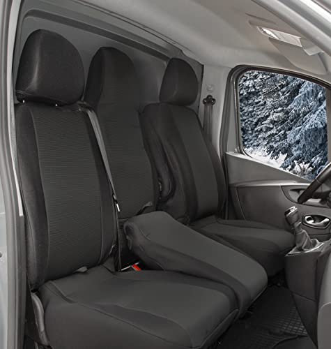 KegelBlazusiak Sitzbezüge passgenau Schonbezüge Roco geeinget für Renault Trafic ab 2014 Erste Reihe 3-Sitzer V1