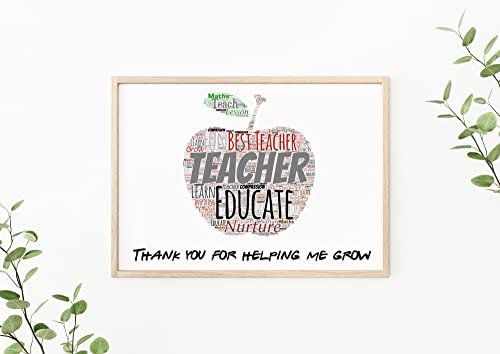 A5 Teacher Word Print | Lärargåva | Lärarassistent | Bästa läraren | Slut på terminen gåva | skolgåva (lärarassistent)