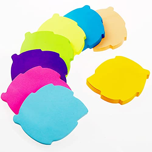 Note Autocollant, 560 Feuilles Forme de Feuille Auto-Adhésif Couleur Notes Adhésives, Notes Autocollantes Marque Pages Pour Book Etudiants Lecture Bureau(8 Couleurs, 76 x 76 mm)