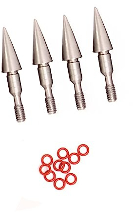 ACCMOS 12 Pezzi Punte di Freccia per Tiro con L'Arco 70/80/90/100/125/150 Grain Caccia Pratica Punta di Freccia Affusolata Acciaio Inossidabile Testa della Freccia (70 Grain)