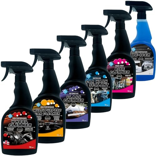 STORM TRADING GROUP 750ml Automotive Trigger Sprays De-Icer, Bike Cleaner, Glass Cleaner, Wheel Cleaner, Multipurpose Cleaners Ideal For Cars, Vans & Motorhomes (1, 750ml Car Wash & Sealant)