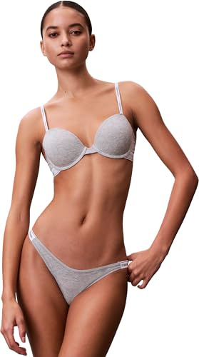 Calvin Klein Women’s Lightly Lined Demi Cup Bra with Logo Band