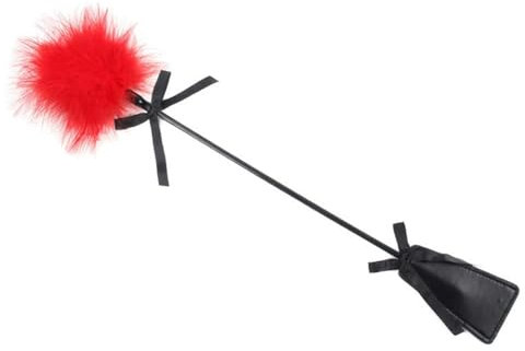 TAUOE Chatouilleur de plumes intime, outil de santé pour adultes, embellissement de nœud adapté aux hommes et aux femmes pour ajouter une touche de plaisir, rouge