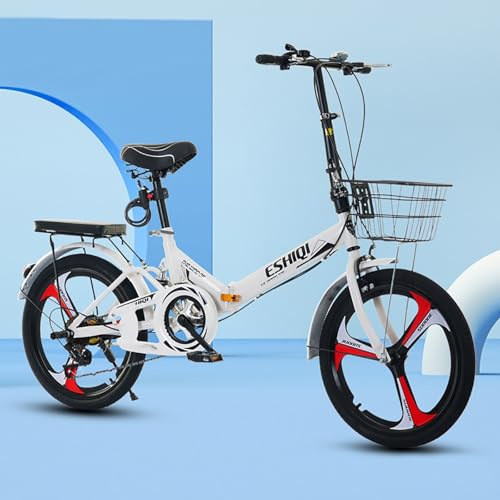 LETIANZG Bicicletta Pieghevole Leggera da 22/24 Pollici for Adulti, Trasmissione a Catena, Telaio in Alluminio Leggero, Bicicletta da Viaggio Unisex(E,22in)
