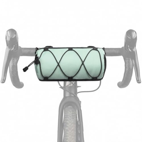 Bibykivn Fahrrad Lenkertasche Für Damen Herren Polyester, Wasserdicht, 2,5L Fassungsvermögen, Geräumige Fahrradtasche Vorne Für Fahrradlenker, Rennrad, MTB, E-Bike, Bikepacking (Grün)