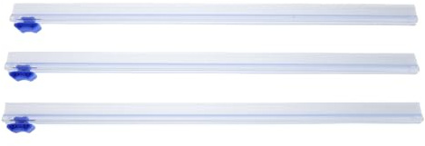 CIMAXIC Set di 3 taglierine per pellicola trasparente: taglierina scorrevole bidirezionale per pellicola trasparente - Lama di taglio riutilizzabile da 32 cm per carta da forno, alimentare, adatta