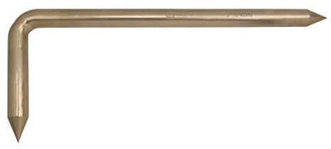 KS Tools 963.2518 - Pointe à tracer - 450mm, Ø 24mm - Gamme BRONZEplus - Pour le traçage de pièces à usiner - Pointe droite et inclinée à 90° - Antidéflagrant - Alliage Aluminium-Bronze