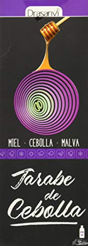 DRASANVI JARABE DE CEBOLLA ADULTOS - Miel + Extracto de cebolla + Malva + Aceite esencial de pino - Ayuda a suavizar la garganta - SIN GLUTEN - 250ml