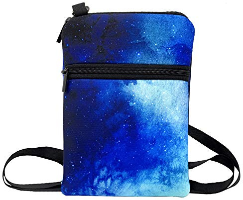 KOSTOO Handy-Tasche - Kleine nette Frauen Umhängetasche Handy-Portemonnaie Tasche mit Schulterriemen für iPhone X/XR / 8/8 Plus / 7/7 Plus und Samsung (Blau)