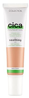 Collection Cosmetics Hydrating Medium Coverage Cica Foundation Infused with Anti-Redness, Vegan Foundation, 30ml, Maple