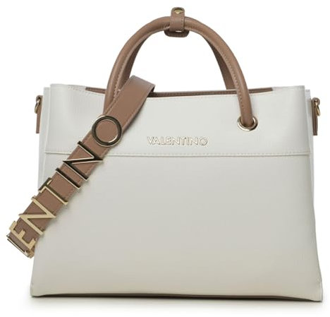 Valentino Alexia Shopping Bag Bianco/Cuoio