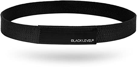 BLACKLEVEL Schnallenfreier Gürtel | Herren und Damen | Metallfreier Gürtel | Komfortabel und Leicht | Klettverschluss | Präzise Passform (Schwarz, 2XL (106-110 cm taille))