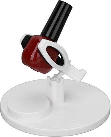 Nail Polish Bottle Holder, Reclining Nail Polish Holder Anti‑Spill Nail Polish Stand Base Manicure Bottle Holder Portable Auxiliary Nail Painting Tools Nail Art Supplies for Nail Salons(White)