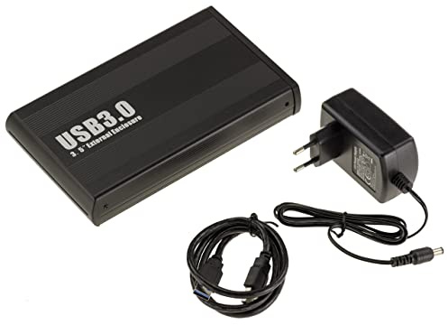 KALEA-INFORMATIQUE Compartimento USB 3.0 5G para Disco Duro SATA 3.5, Conector de 22 Patillas 15+7, Fuente de alimentación Externa de 24 W.