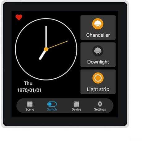 Smart Scene Wandschalter, Zigbee Smart Schalter, für Temperatur,Luftfeuchtigkeit,Smart Lichter und Zigbee Device, Tuya/Smart Life APP(The European Three Ways)