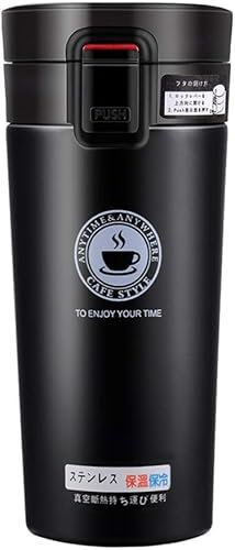 neKne Termo Café o Te - Taza Termo Cafe para Llevar, Vaso Termico con Mantenimiento de Frío y Calor 4-6 Hrs, Taza Térmica de Acero Inoxidable BPA Free, Vaso Café para Llevar