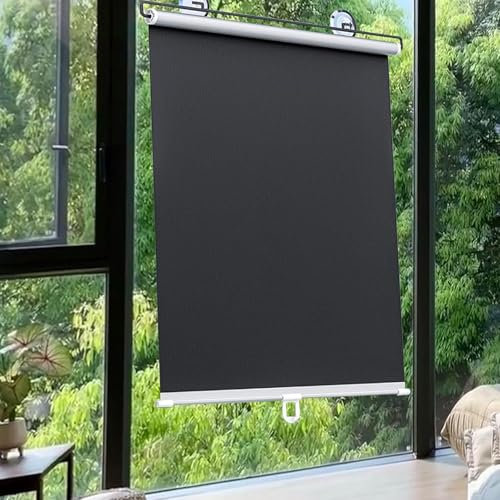 Store Enrouleur sans Perçage Fenêtre à Ventouse Occultants de Protection Solaire Rideau Pare-Soleil Rétractable,Store Thermo pour Toit,Convient pour la Maison,Le Bureau,la Voiture