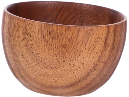 LOLIPPYY Insalatiera in Legno Naturale 8x6cm Ciotola di Frutta Creativa Bacino Alimentare per Snack e Insalate Uso Quotidiano Cene Feste Riunioni Familiari